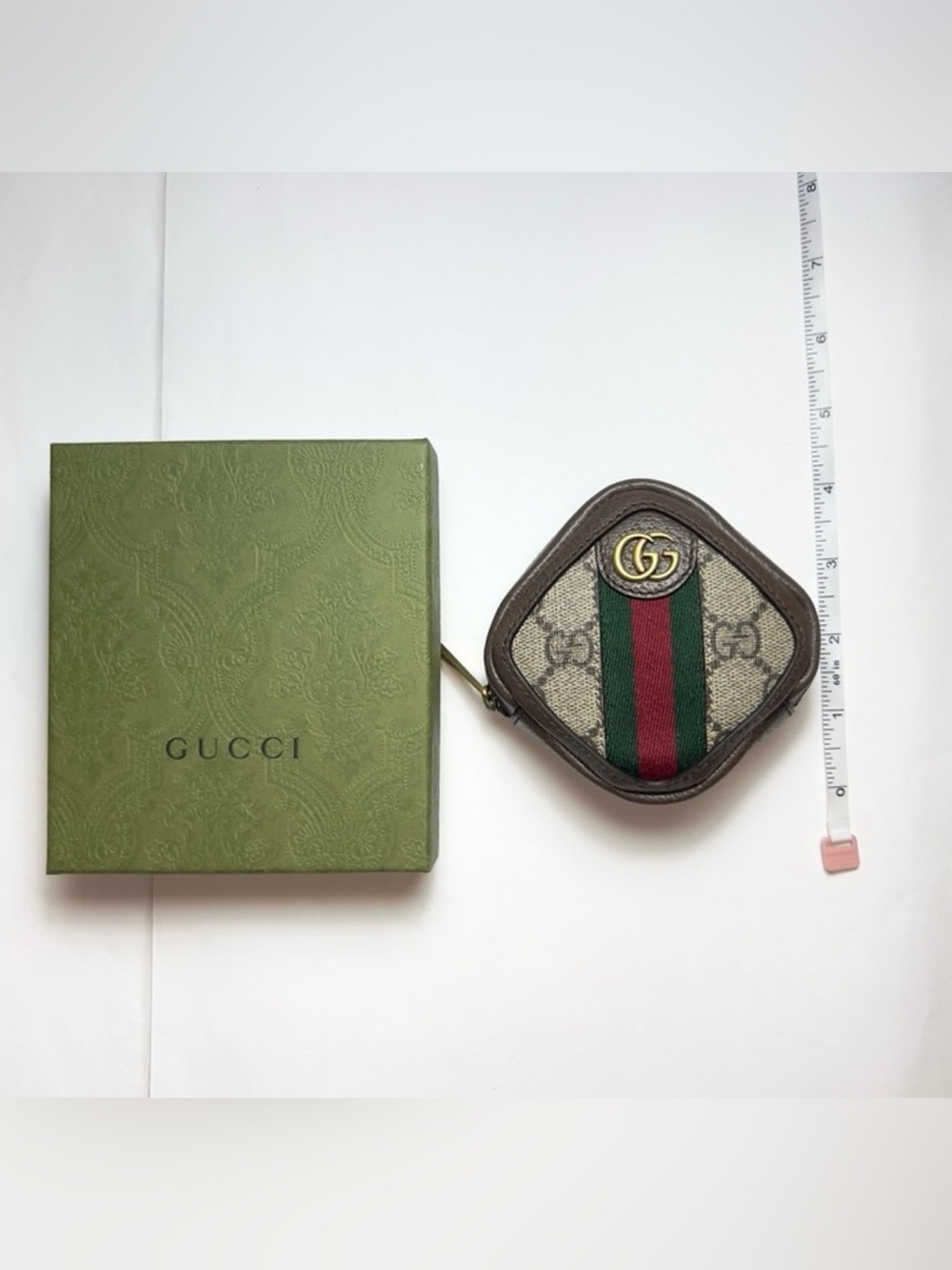 New Gucci GG Ophidia Zipper Key Pouch Case - Picture 11 of 11